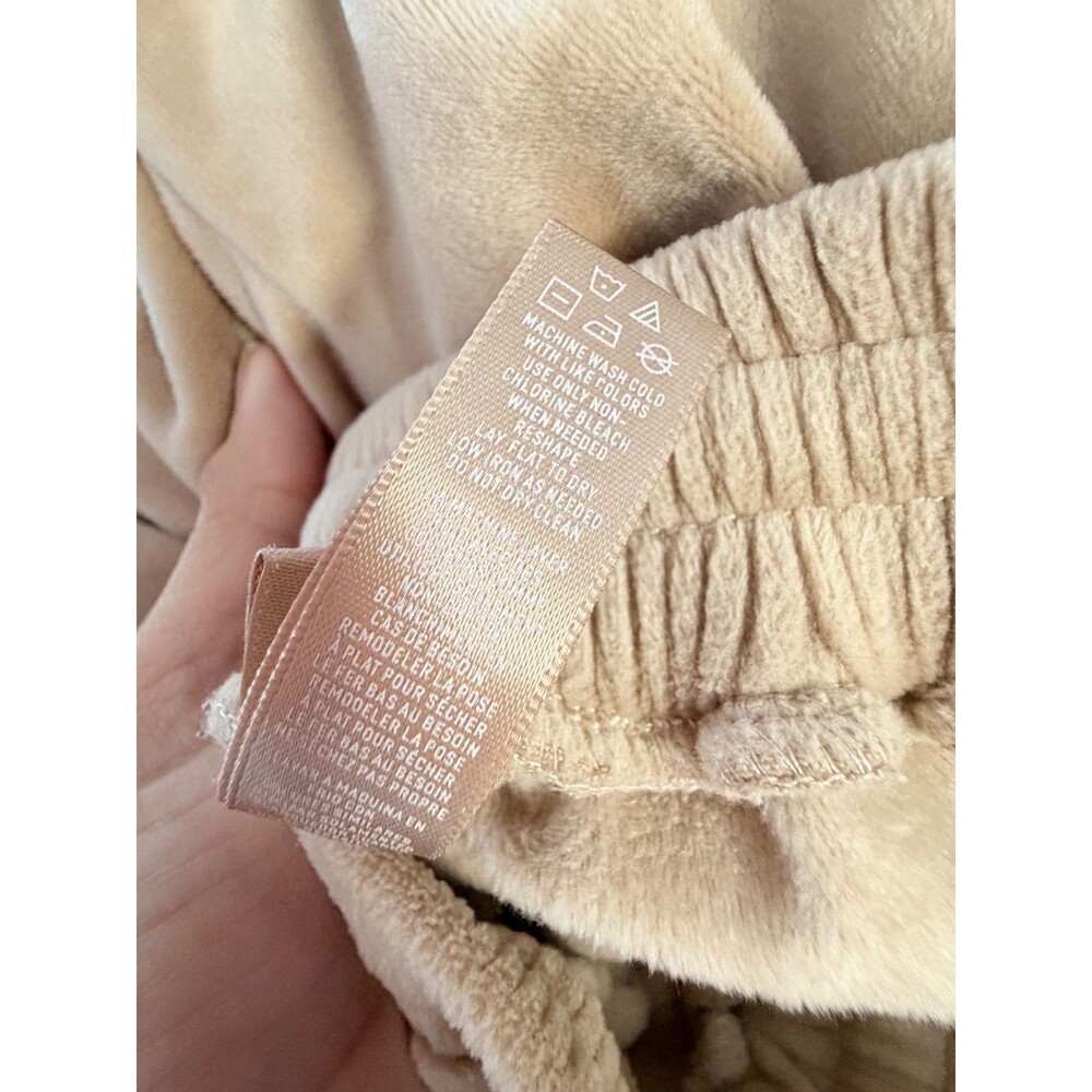 Skims Velour Jogger Lounge Pants Women’s Small Honey Beige Soft Plush Drawstring - Picture 10 of 10